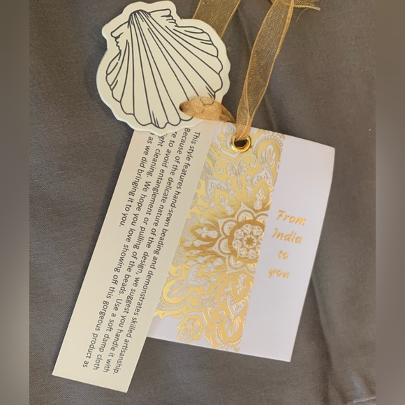 Viral Beaded Pearls and Shells Bag - from TJ Maxx - New with Tags - Picture 9 of 10